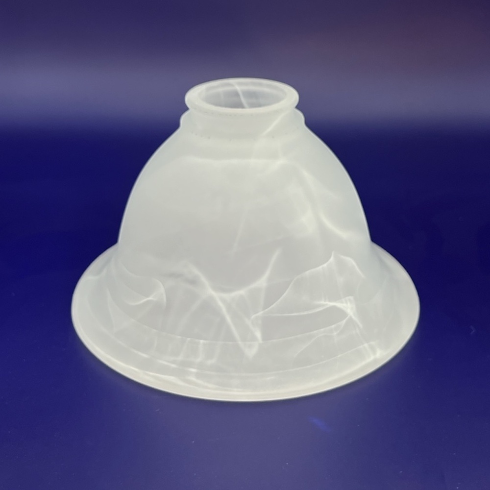Single Faux Alabaster Bell Glass Shade